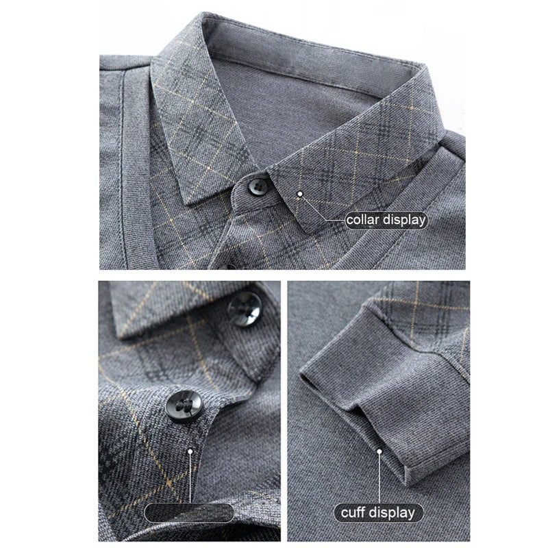 Men's 2-in-1 Long Sleeve Polo | Layered Look & Breathable Comfort