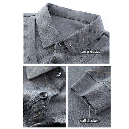 Men's 2-in-1 Long Sleeve Polo | Layered Look & Breathable Comfort