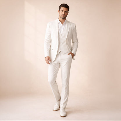 Men's 3 Piece Suit Slim Fit Structured Tailored Wear