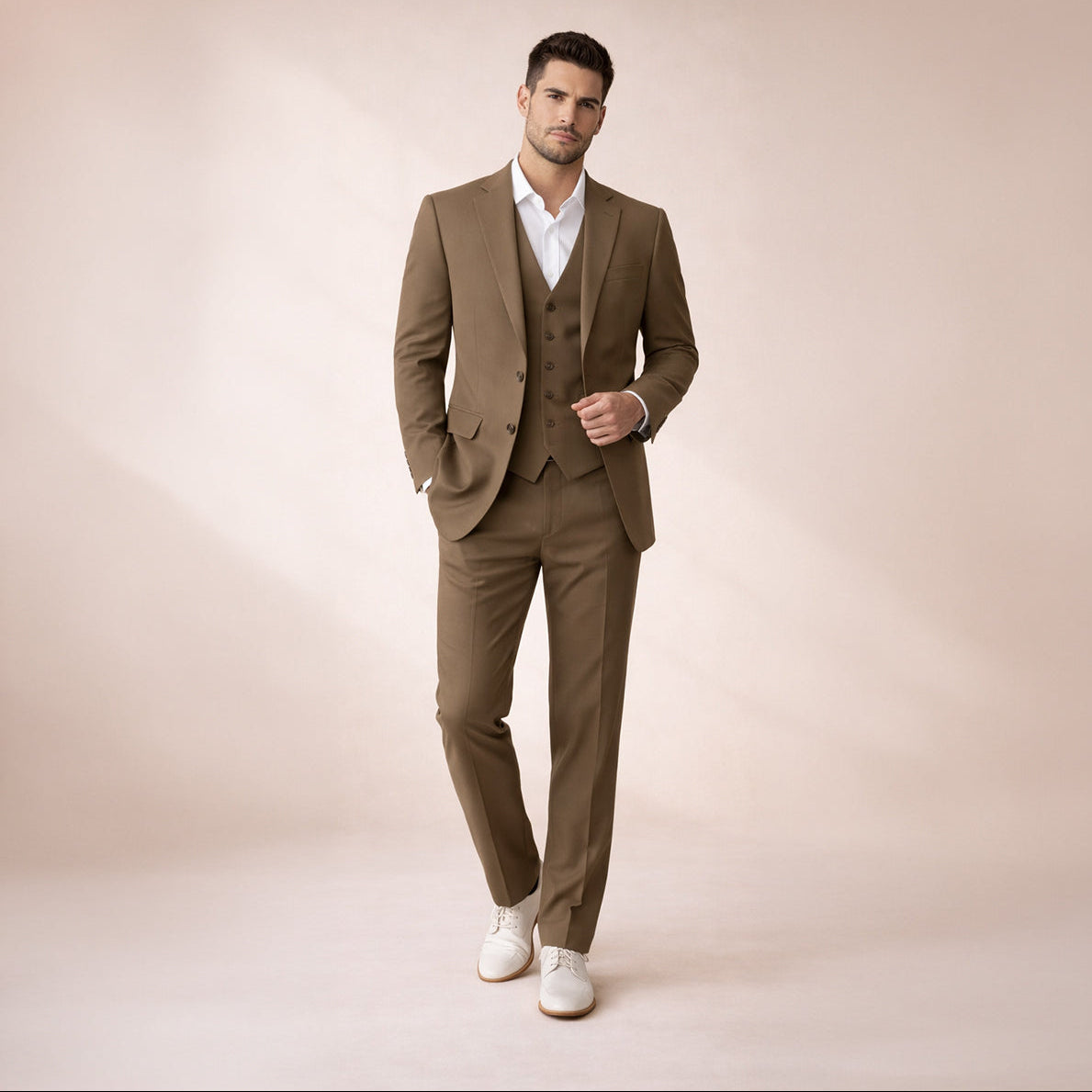 Men's 3 Piece Suit Slim Fit Structured Tailored Wear