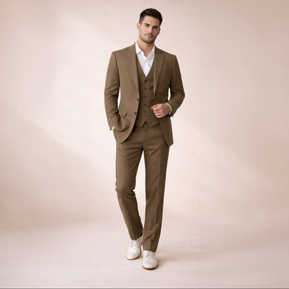 Men's 3 Piece Suit Slim Fit Structured Tailored Wear