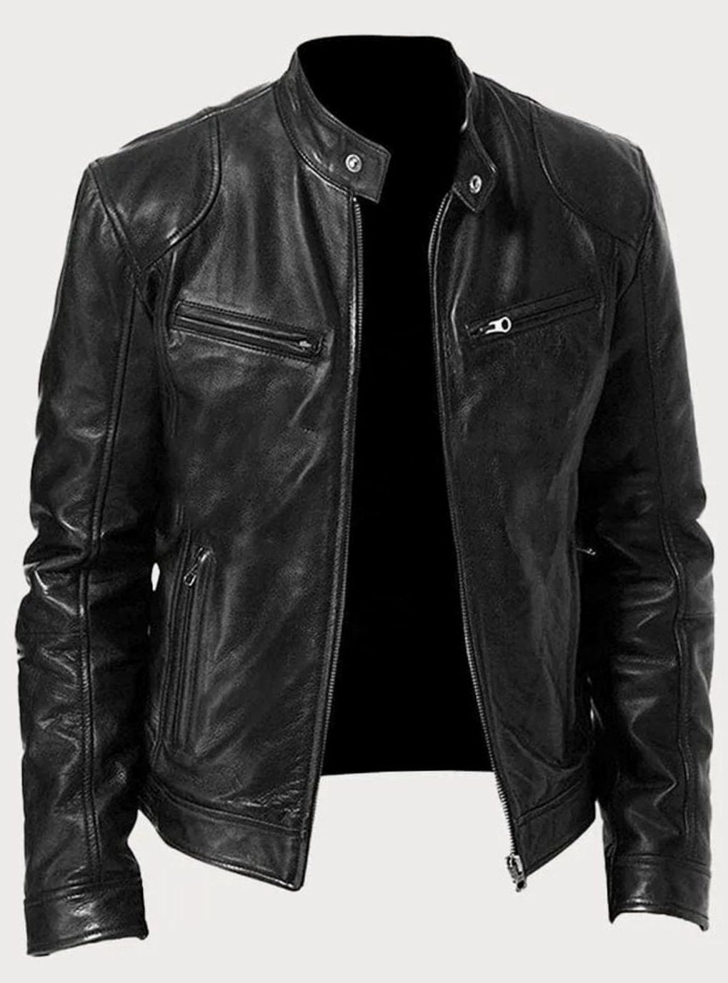 Men's Biker Jacket | Zip-Up Design & Tailored Fit