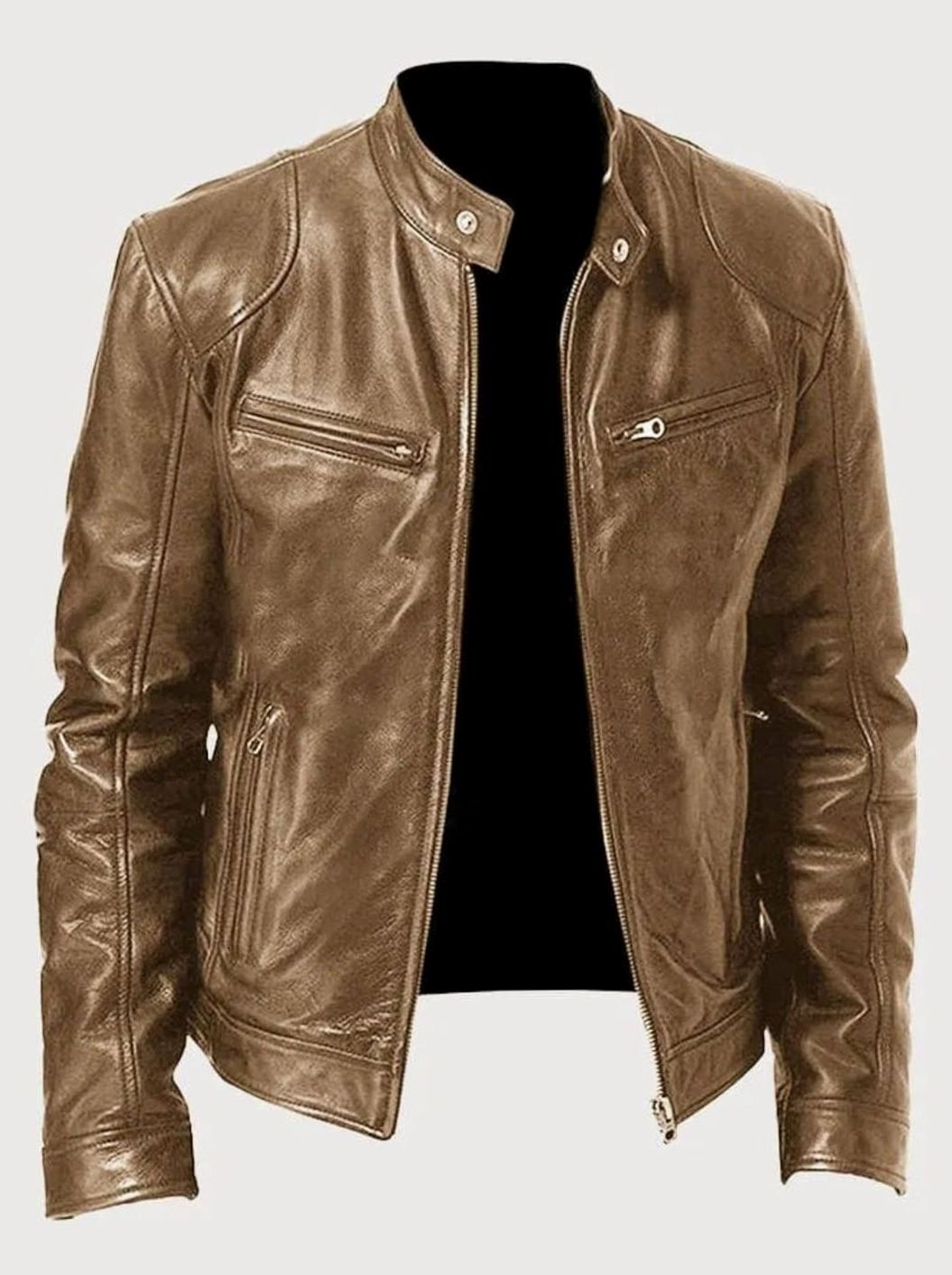 Men's Biker Jacket | Zip-Up Design & Tailored Fit