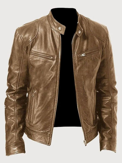 Men's Biker Jacket | Zip-Up Design & Tailored Fit