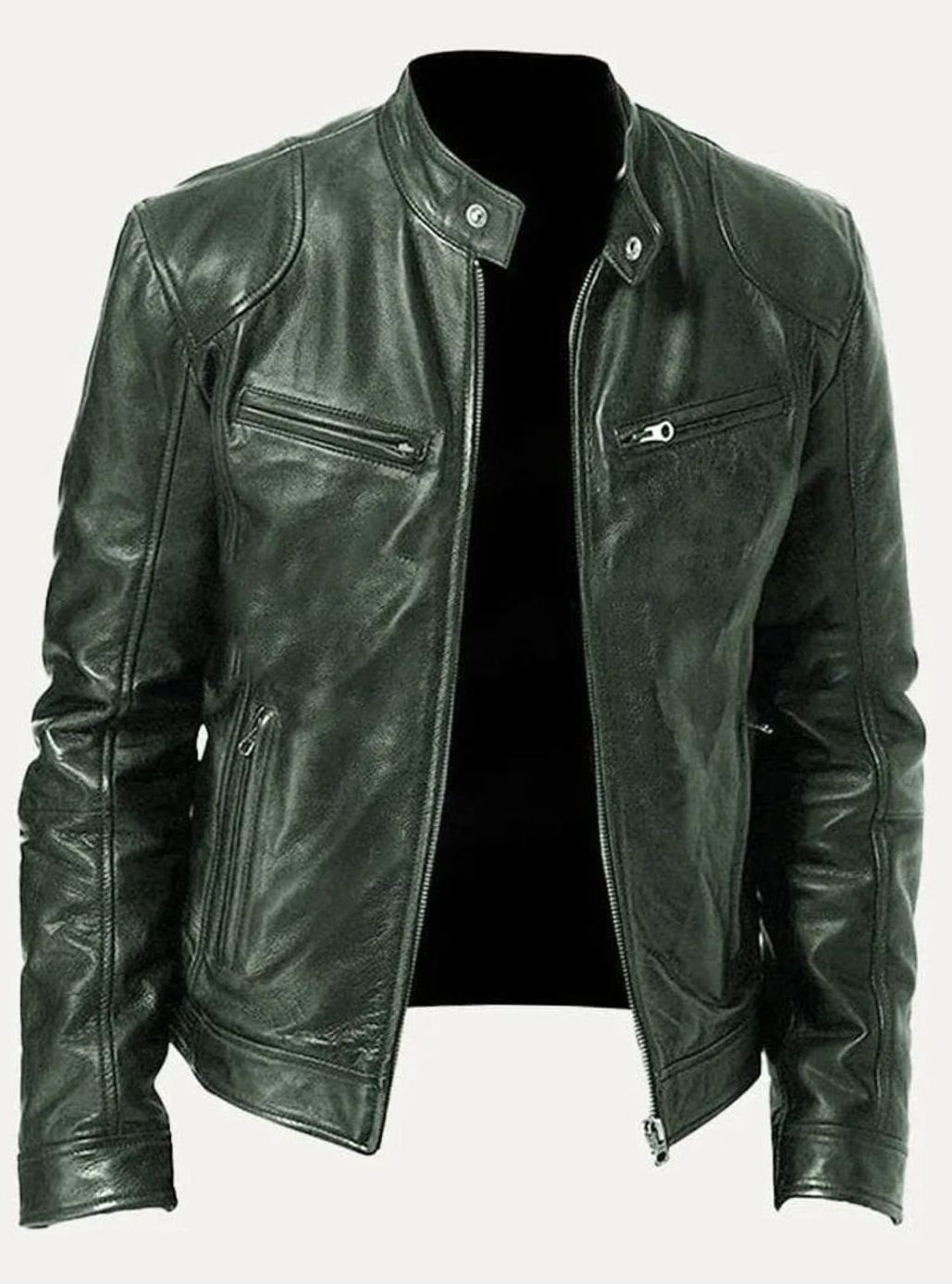 Men's Biker Jacket | Zip-Up Design & Tailored Fit