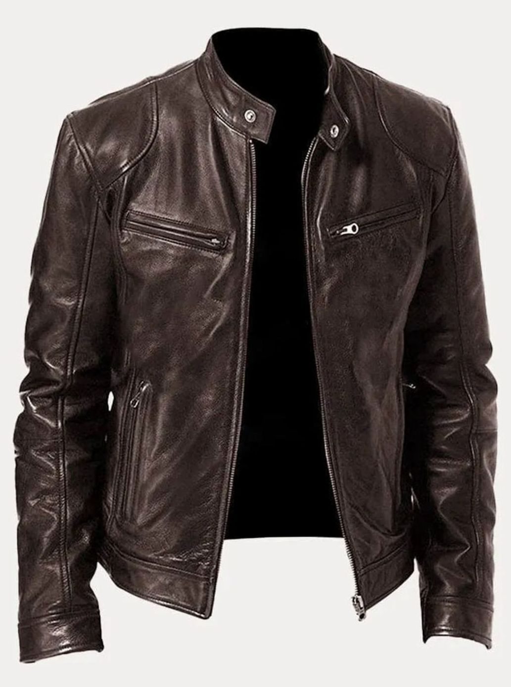 Men's Biker Jacket | Zip-Up Design & Tailored Fit