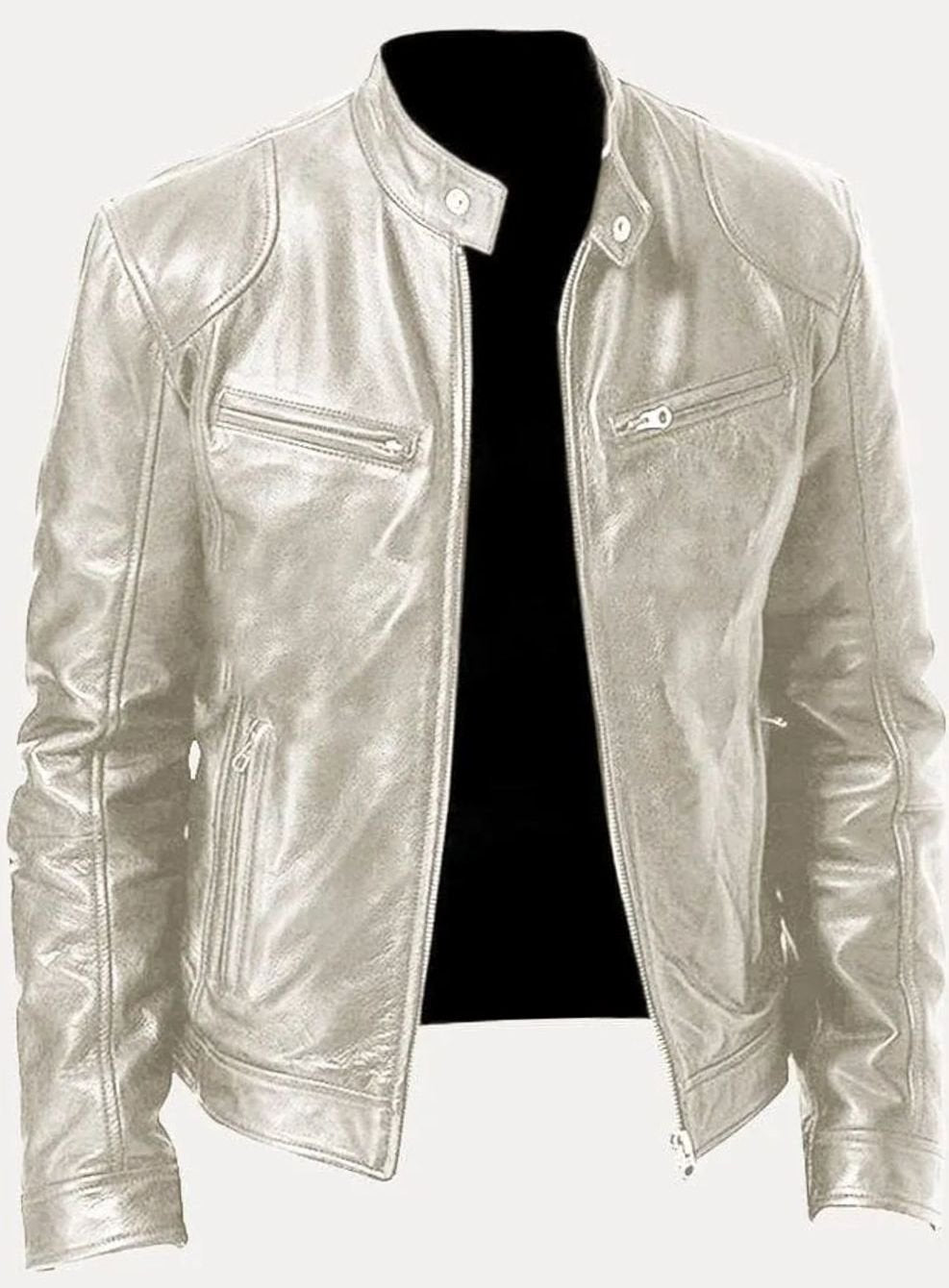 Men's Biker Jacket | Zip-Up Design & Tailored Fit