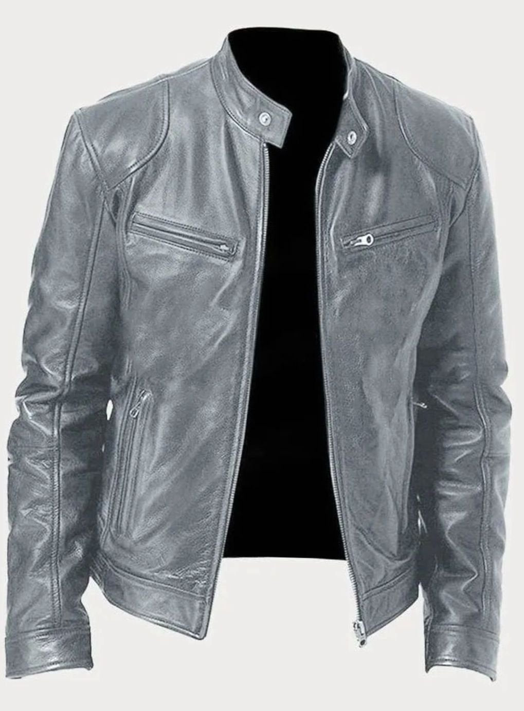 Men's Biker Jacket | Zip-Up Design & Tailored Fit