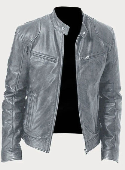 Men's Biker Jacket | Zip-Up Design & Tailored Fit