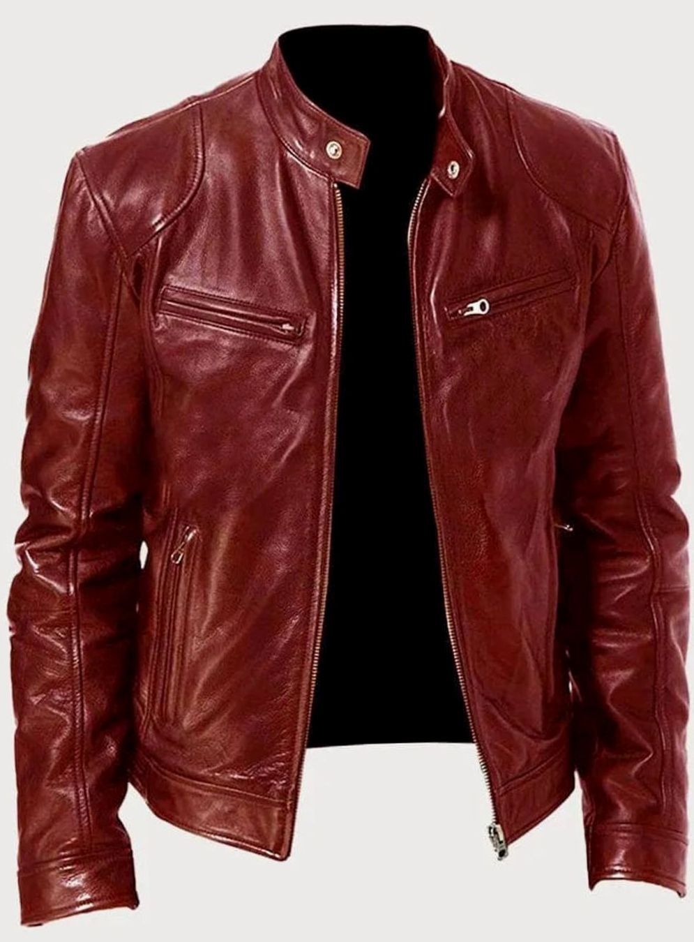 Men's Biker Jacket | Zip-Up Design & Tailored Fit