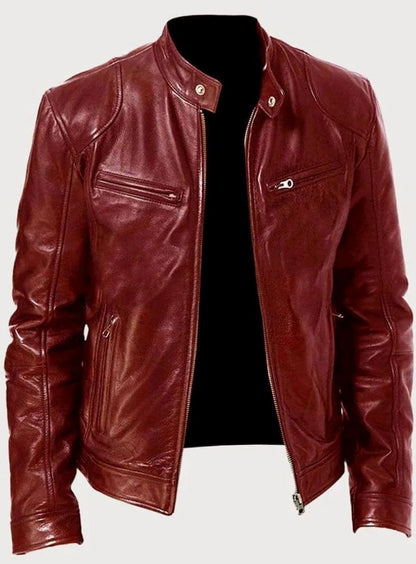 Men's Biker Jacket | Zip-Up Design & Tailored Fit