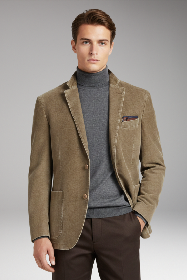 Men's Blazer | Notched Lapel & Structured Fit