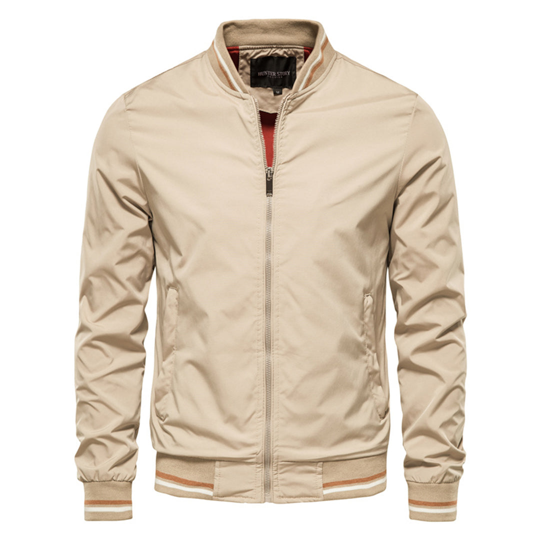 Men's Bomber Jacket | Full Zip & Ribbed Trim