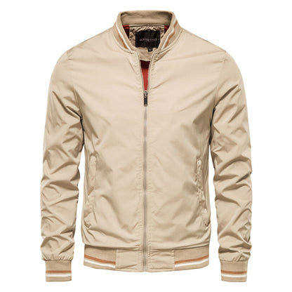 Men's Bomber Jacket | Full Zip & Ribbed Trim