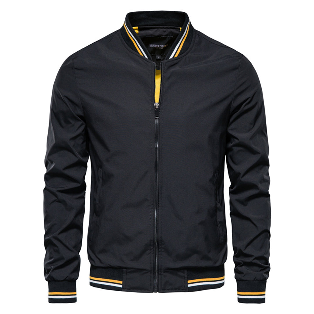 Men's Bomber Jacket | Full Zip & Ribbed Trim