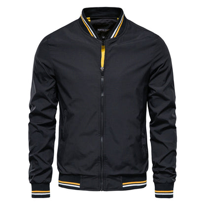 Men's Bomber Jacket | Full Zip & Ribbed Trim