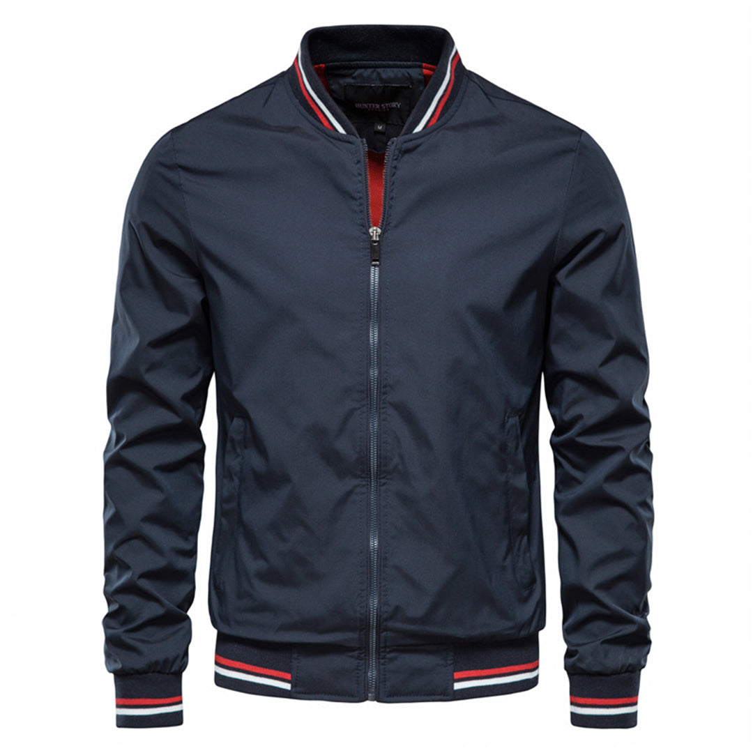 Men's Bomber Jacket | Full Zip & Ribbed Trim