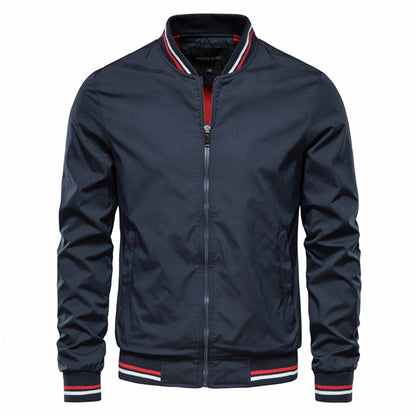 Men's Bomber Jacket | Full Zip & Ribbed Trim