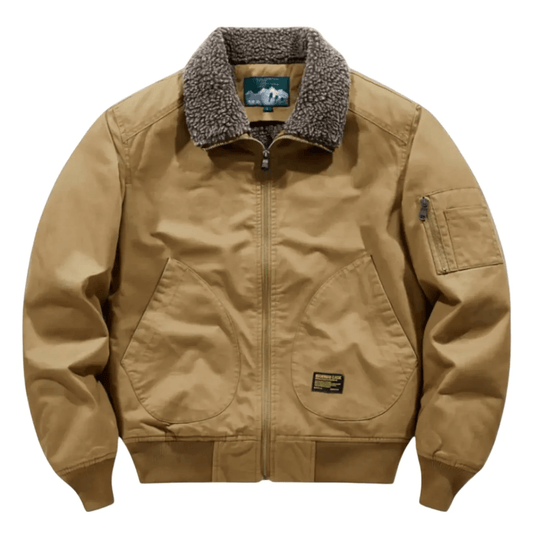 Men's Bomber Jacket | Plush Collar & Wind-Proof Fit