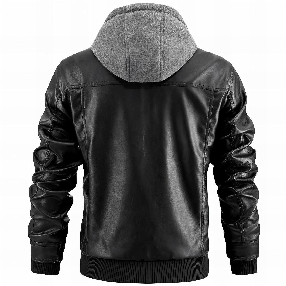 Men's Bomber Jacket | Removable Hood & Zip Pockets