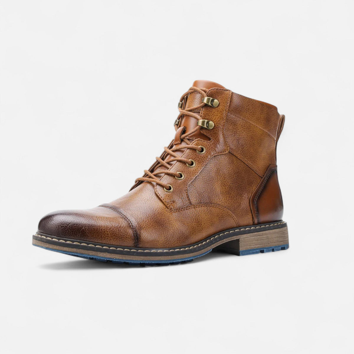 Men's Boots Retro Lightweight Round Toe Clean Silhouette with Lace Up