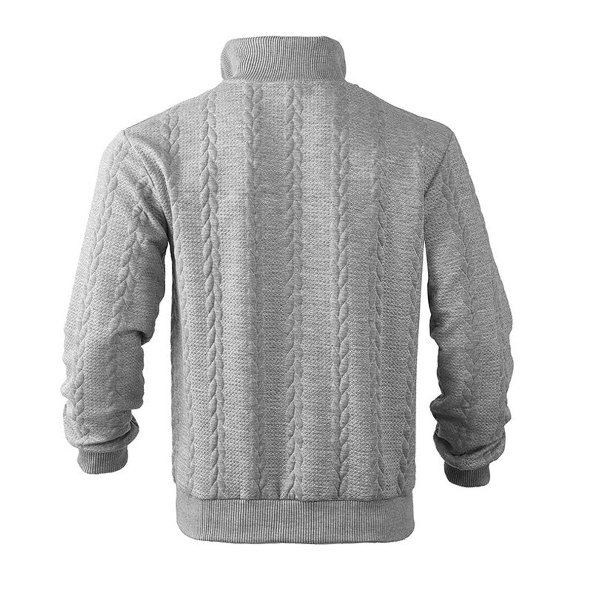 Men's Cable Knit Quarter Zip Jumper | Ribbed Cuffs & Hem