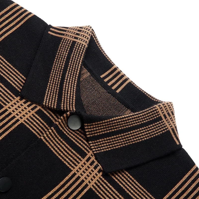 Men's Cardigan Textured Knit Relaxed Fit Breathable with Ribbed Cuffs