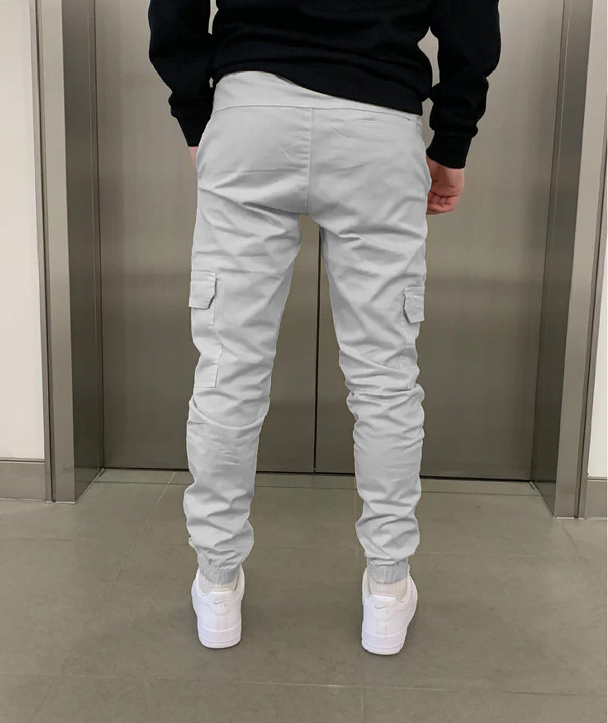 Men's Cargo Jogger Pants | Elastic Waistband & Functional Pockets