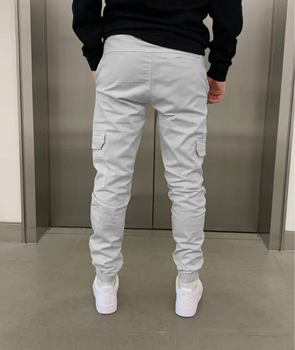 Men's Cargo Jogger Pants | Elastic Waistband & Functional Pockets
