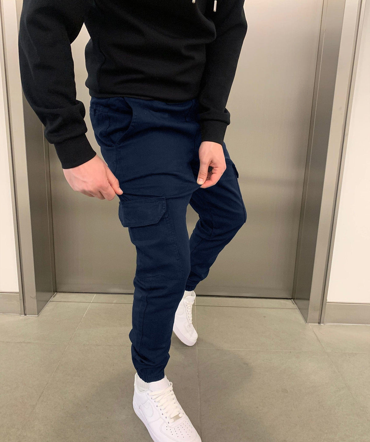 Men's Cargo Jogger Pants | Elastic Waistband & Functional Pockets