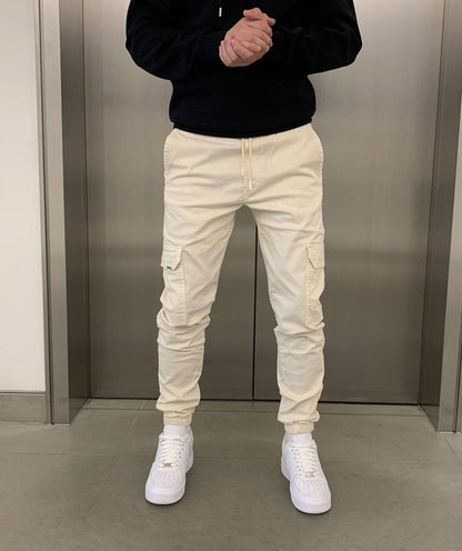 Men's Cargo Jogger Pants | Elastic Waistband & Functional Pockets