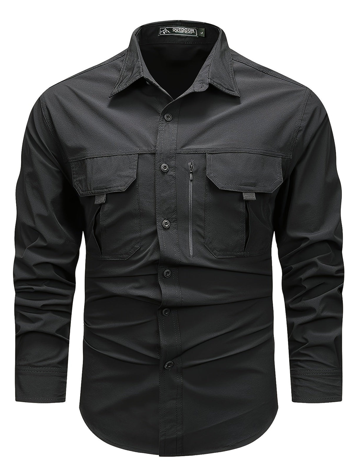 Men's Cargo Shirt Multi Pocket Relaxed Fit Long Sleeve