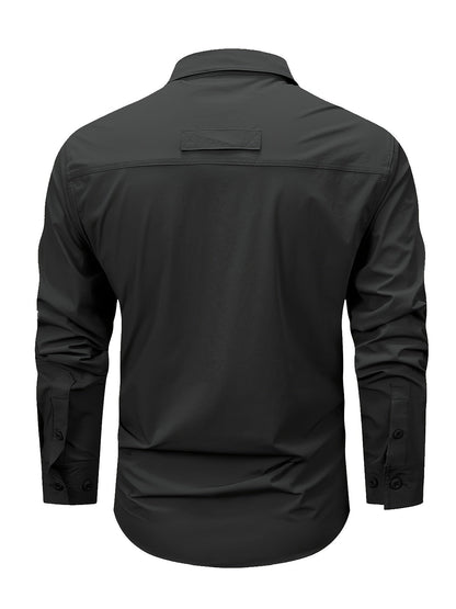 Men's Cargo Shirt Multi Pocket Relaxed Fit Long Sleeve