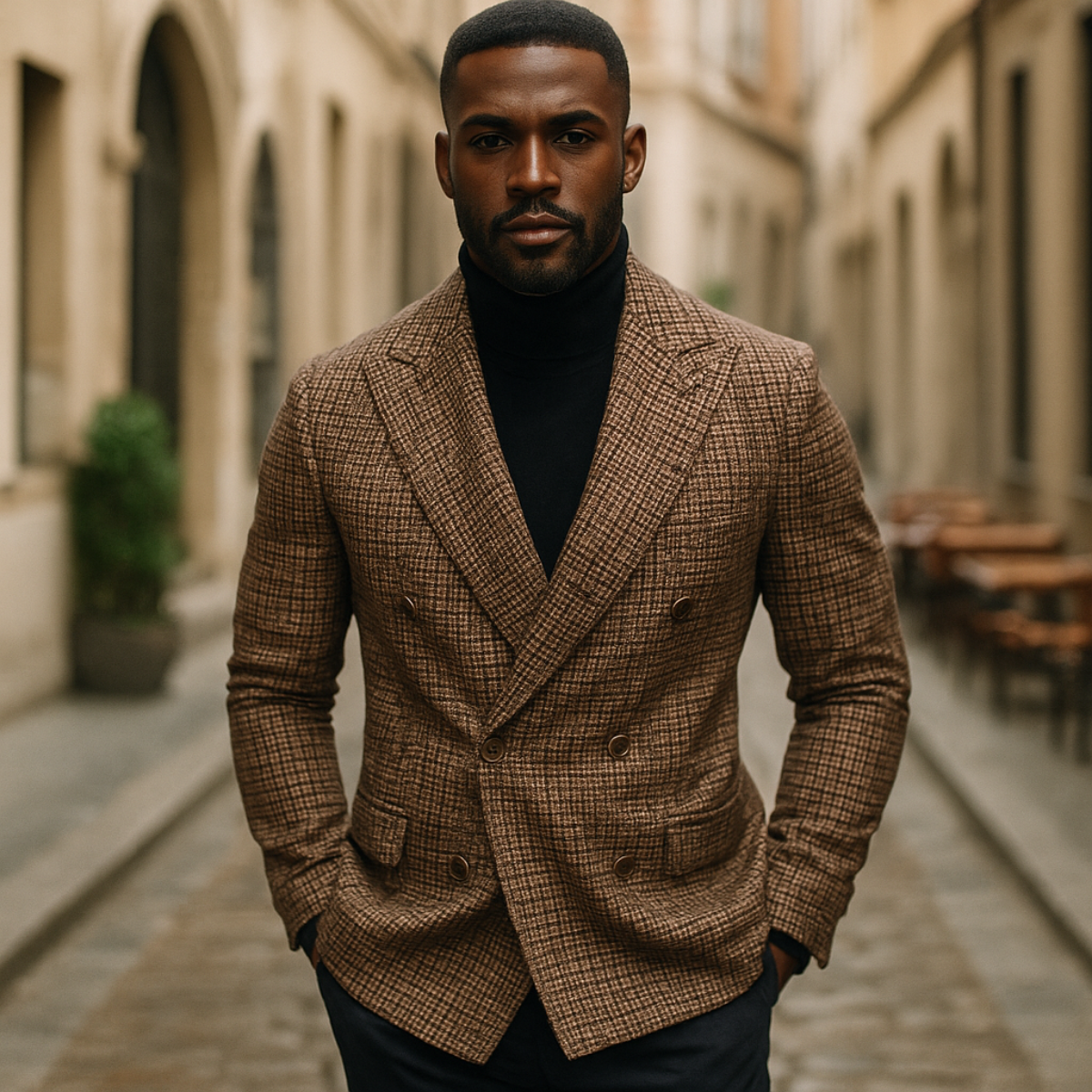 Men's Checked Blazer for Stylish Events
