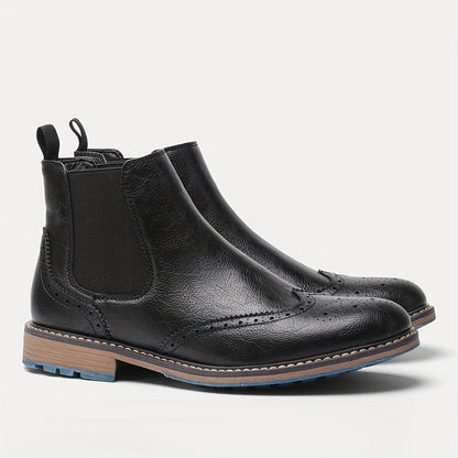 Men's Chelsea Boots | Brogue Detail & Non-Slip Grip