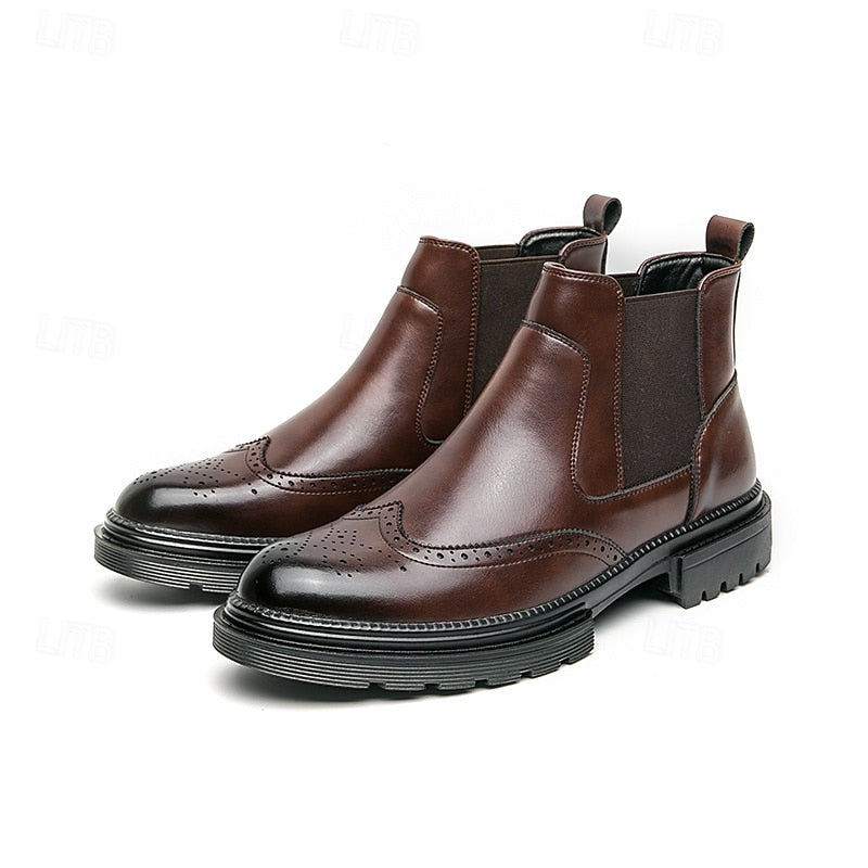 Men's Chelsea Boots | Wingtip Brogue Detail
