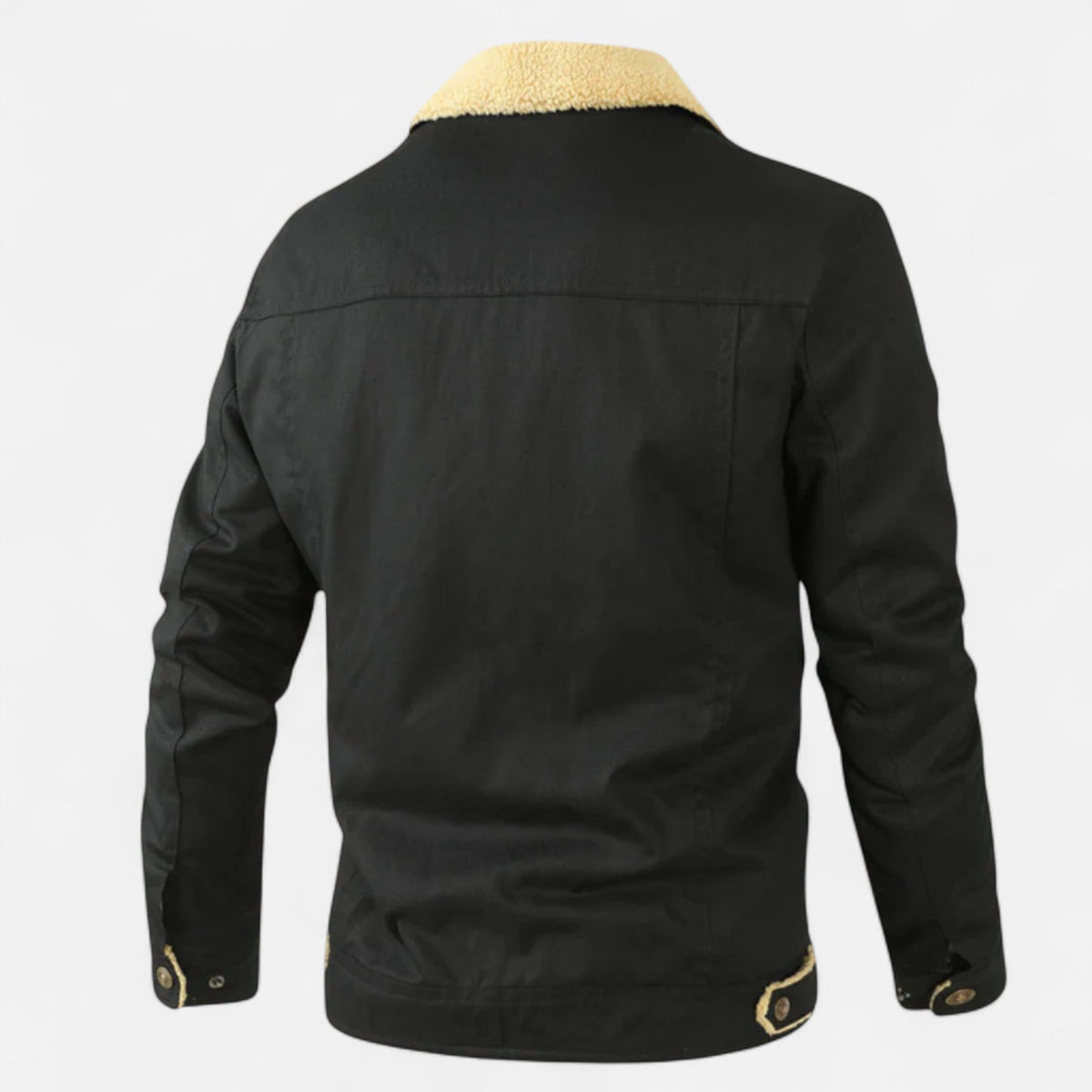 Men's Classic Aviator Bomber Jacket with Sherpa Collar for Winter Wear