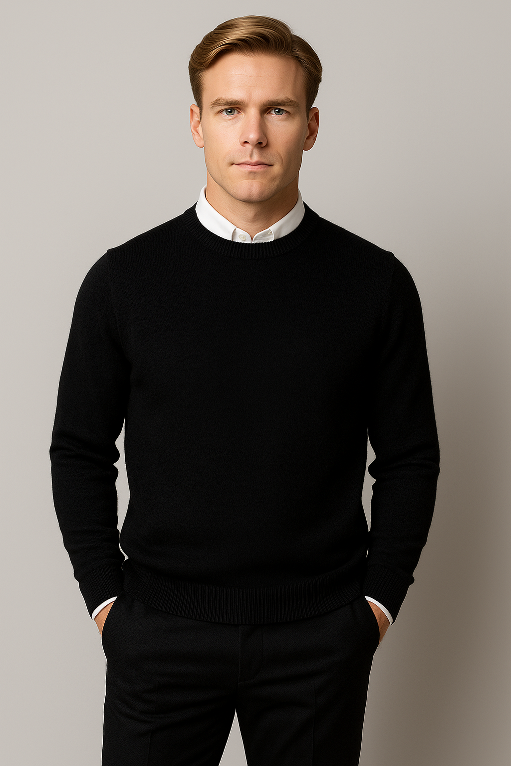 Men’s Classic Crew Neck Knit Sweater for Any Occasion