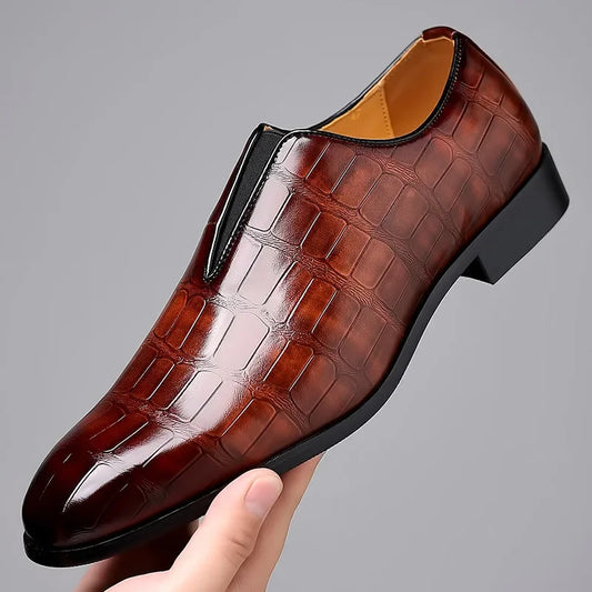 Men's Classic Patterned Dress Shoes for Formal Events