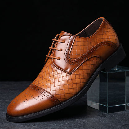 Men's Derby Brogue Shoes Cushioned Wingtip Dress Shoes