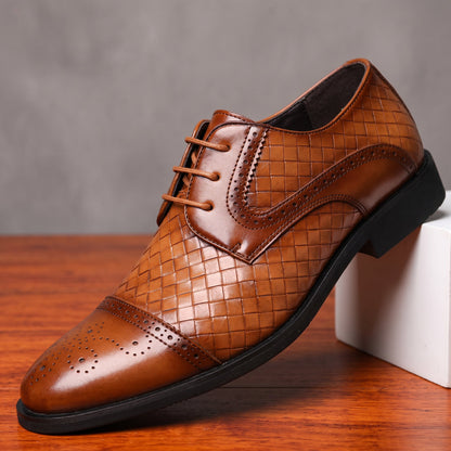 Men's Derby Brogue Shoes Cushioned Wingtip Dress Shoes