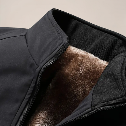 Men's Fleece-Lined Zip-Up Jacket for Winter and Everyday Style