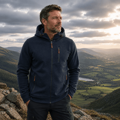 Men's Full Zip Hoodie | Warm & Functional