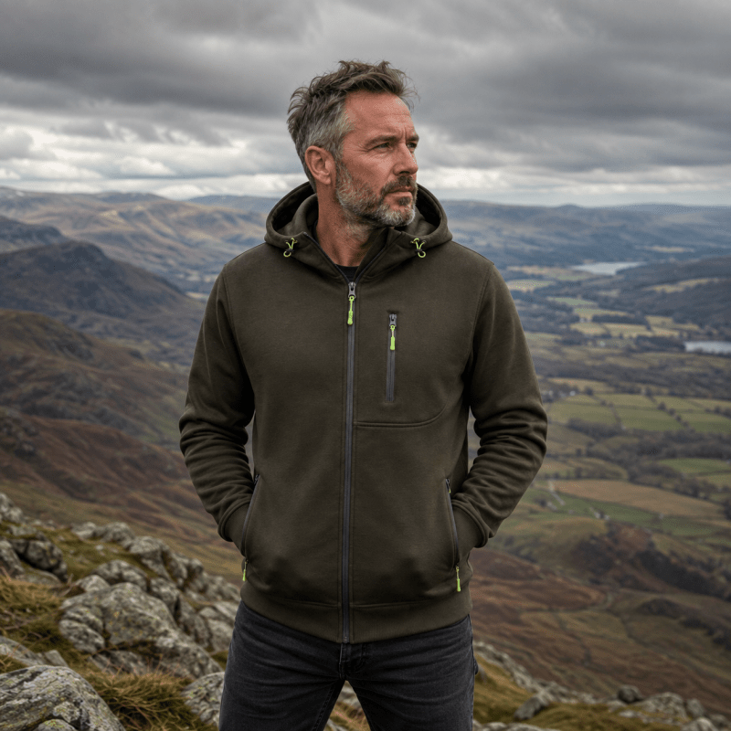 Men's Full Zip Hoodie | Warm & Functional