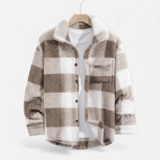 Men's Fur Jacket Classic Silhouette Tailored Fit with Plush Texture