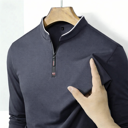 Men's Half-Zip Polo Shirt | Stretch Comfort & Breathable