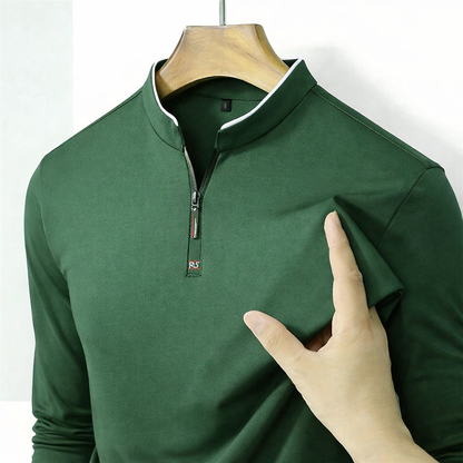Men's Half-Zip Polo Shirt | Stretch Comfort & Breathable