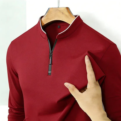 Men's Half-Zip Polo Shirt | Stretch Comfort & Breathable