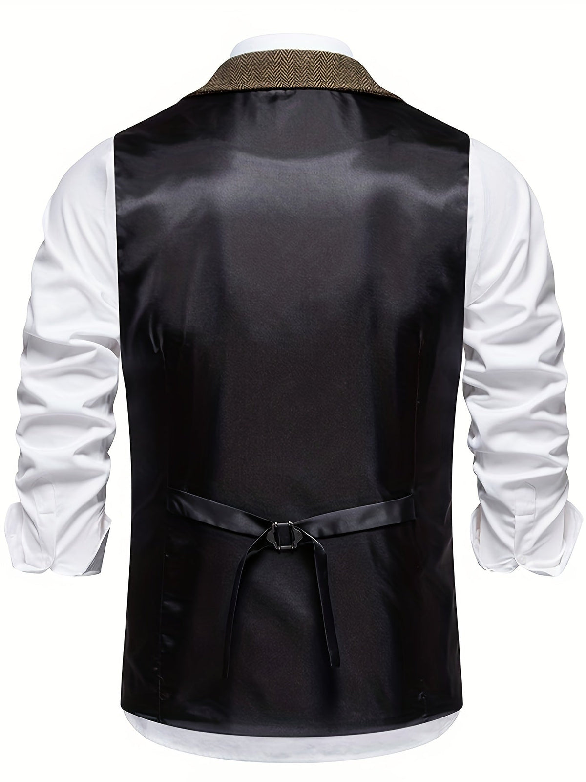 Men's Herringbone Waistcoat for Formal Occasions