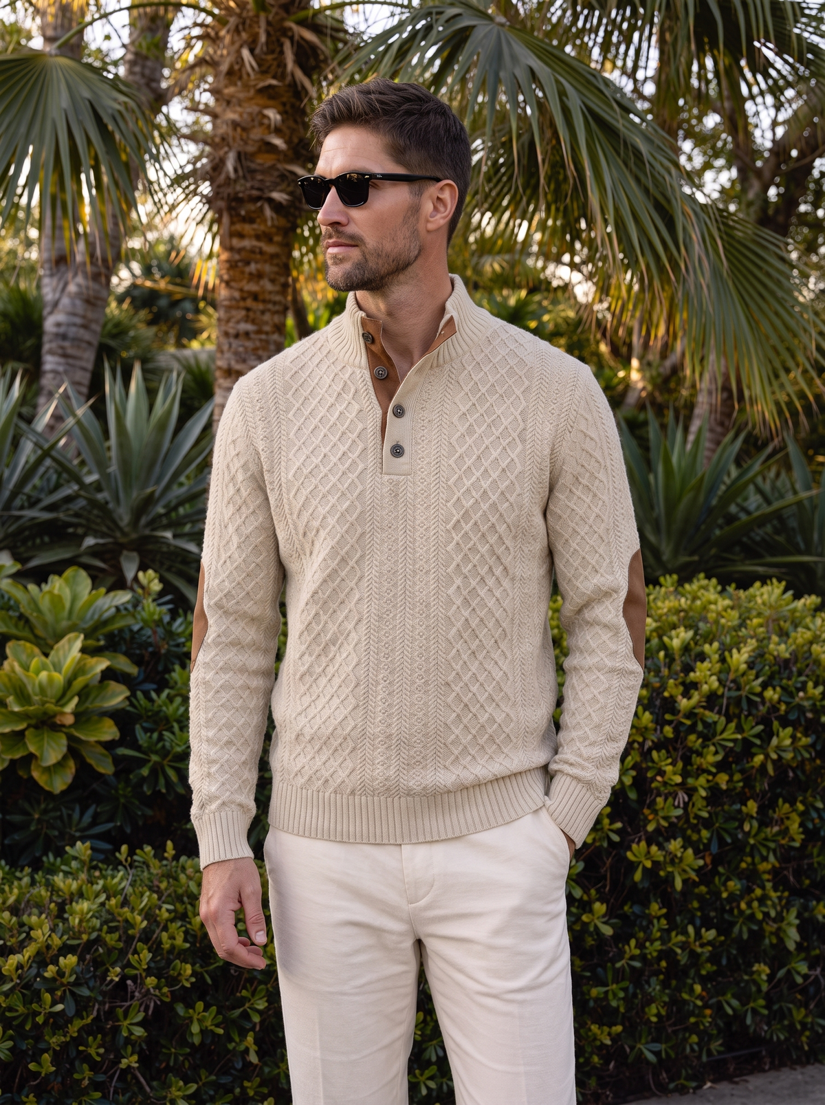 Men's High Collar Jumper | Classic Old Money Style